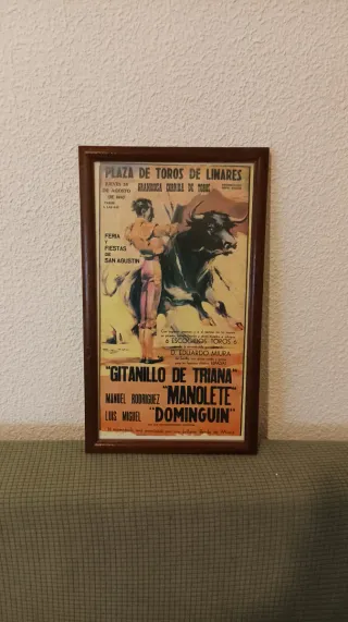Réplica cartel taurino Manolete Linares