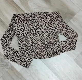 Top corto maniche lunghe stampa animalier