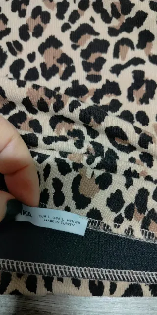 Top corto maniche lunghe stampa animalier