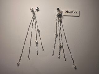 Pendientes Majorica Plata y Perlas