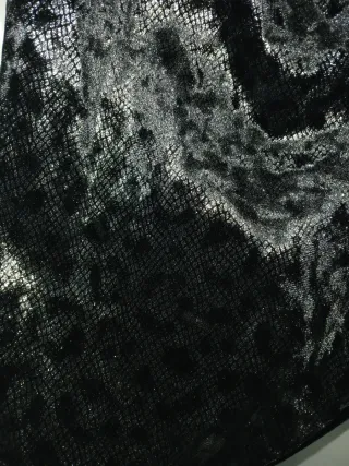 Top elegante M&W nero/argento taglia unica