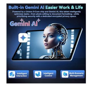 Tablet GMS 10 Android 15 64GB+2TB Azul