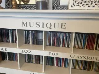 Mueble CD/DVD Elegante Madera Blanco