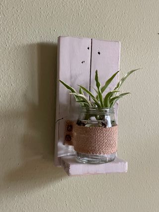 Vaso in legno da parete Beige