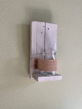 Vaso in legno da parete Beige