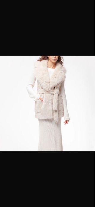 Chaleco pelo V73 Beige Talla S-M