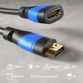 HDMI Cable de extensión con blindaje especial A.I.