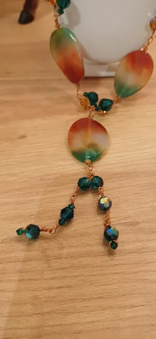 Bellissima collana soutache pietre dure