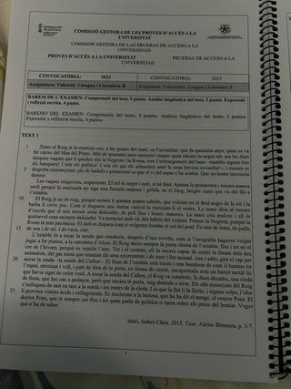 Dossier de Textos PAU Valencia