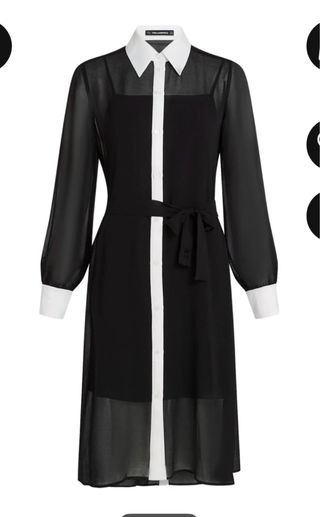 Vestido Karl Lagerfeld negro y blanco
