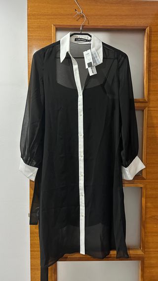 Vestido Karl Lagerfeld negro y blanco