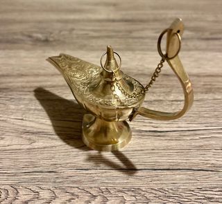 Lampada Aladino ottone decorata