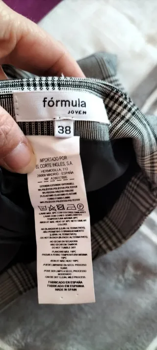 Falda de cuadros Fórmula Joven del Corte Inglés