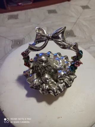 Ciotola decorativa gatto con fiocchi e fiori