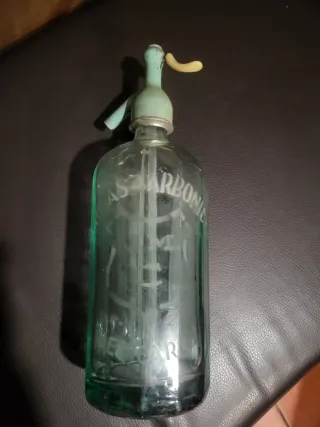 Sifón antiguo Benicarló cabeza plomo