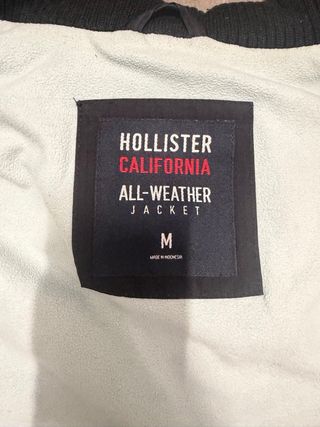 Abrigo Hollister Negro Mujer