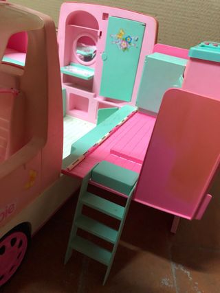 Caravana Barbie Rosa y Blanca
