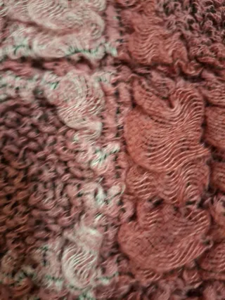 Bufanda Fucsia Granate Bordado Realzado , original