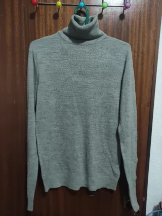 Jersey gris cuello alto talla S