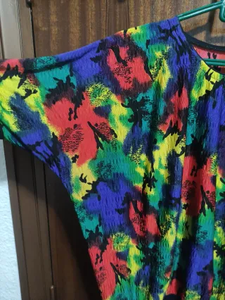 Blusa Seda Multicolor Talla M