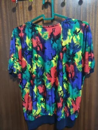 Blusa Seda Multicolor Talla M