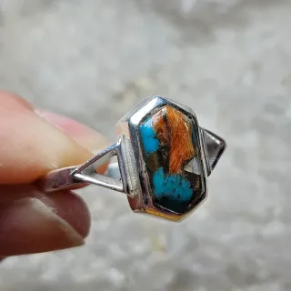 Anillo Plata 925 Turquesa Ostra