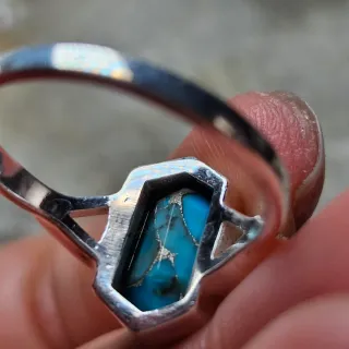 Anillo Plata 925 Turquesa Ostra