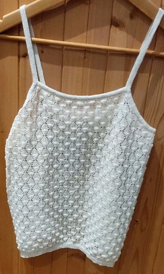 Top tirantes cava tejido