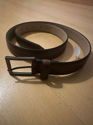 Cinturón de cuero marrón 110 cm