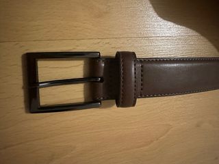 Cinturón de cuero marrón 110 cm