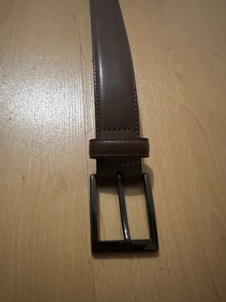 Cinturón de cuero marrón 110 cm