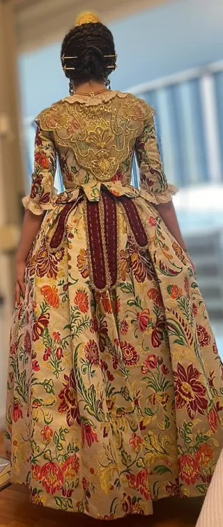 Traje de Fallera Beige Multicolor