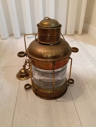 Lampara farol vintage Anchor barco