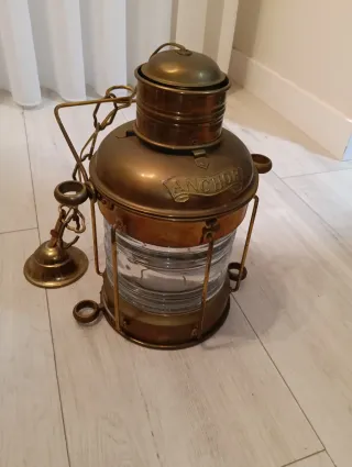 Lampara farol vintage Anchor barco