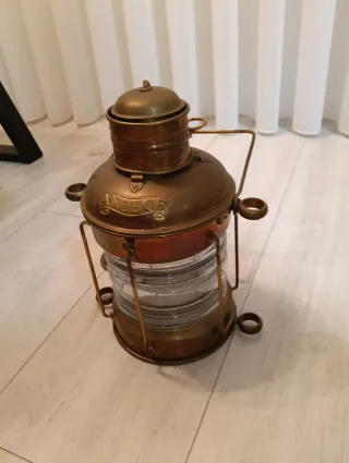 Lampara farol vintage Anchor barco