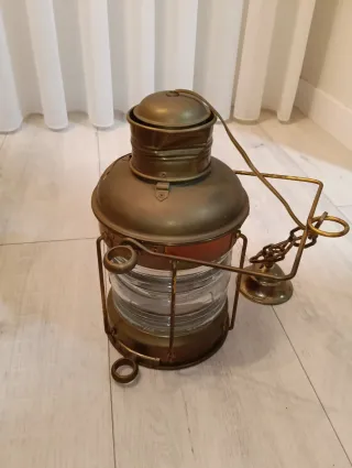 Lampara farol vintage Anchor barco