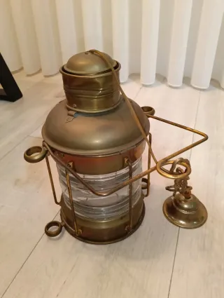 Lampara farol vintage Anchor barco