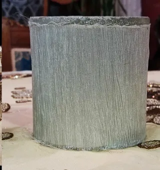 Set 2 candele decorative argentate