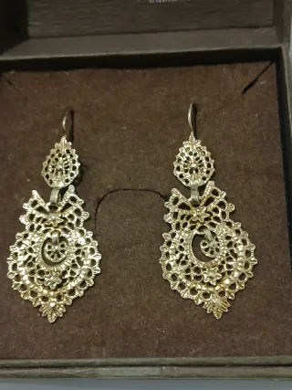 Brincos Rainha Prata 835 Filigrana Portuguesa