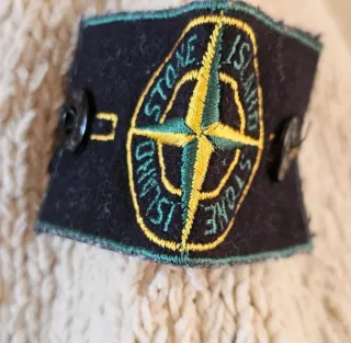 Maglione Stone Island V-Neck Beige Uomo L cotone