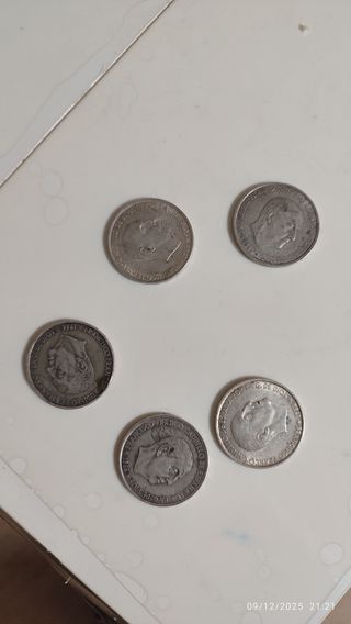 5 Monedas 100 Pesetas Franco