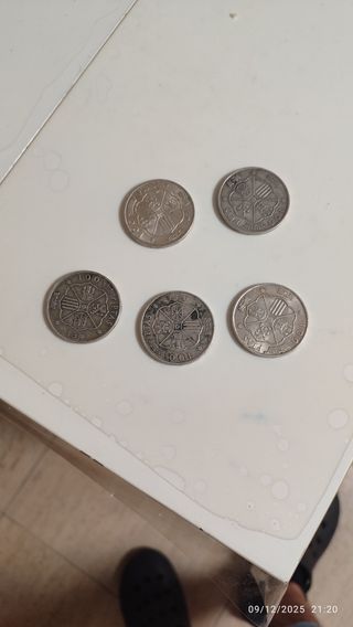 5 Monedas 100 Pesetas Franco