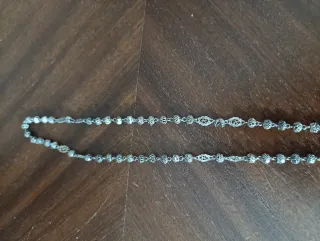 Rosario de plata con cruz