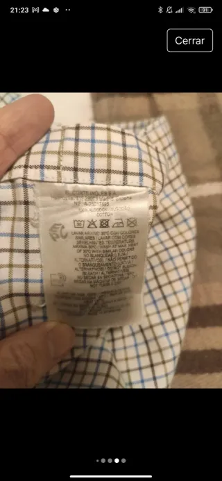 Camisa de caballero a cuadros talla 5xl