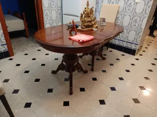 Mesa antigua extensible madera