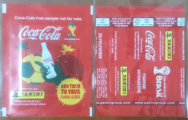 Sobre de Stickers sin abrir -Panini WC Brasil 2014
