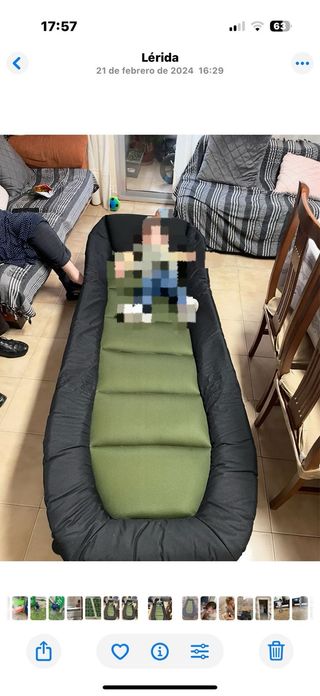 Cama de carpfishing plegable