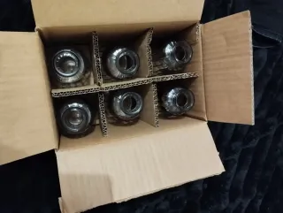 Jarrón de cristal gris