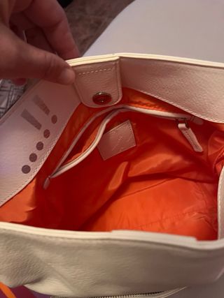 Bolso Desigual blanco y naranja