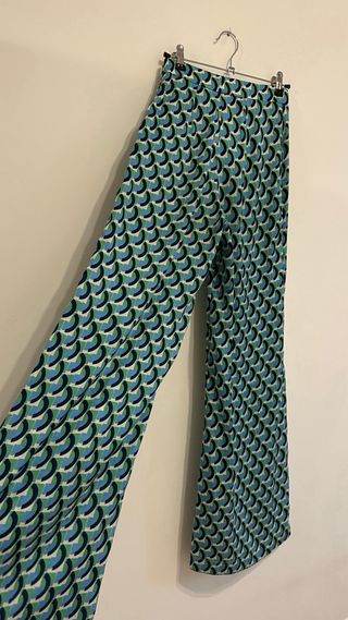 Pantalón Wide Leg Talle Alto Estampado